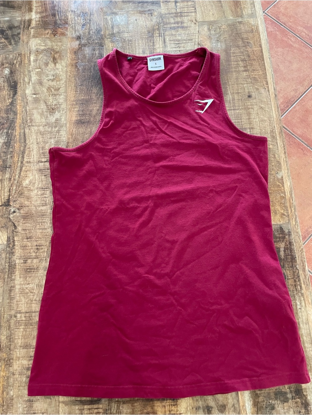 Gymshark Burgundy Scoop Neck Tank